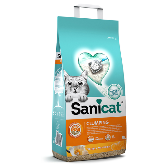 Sanicat Vanilla Mandarin Clumping Cat Litter - 8l