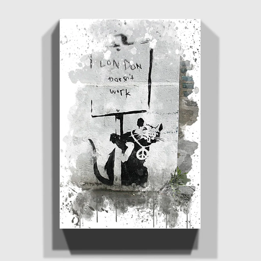 'Rat Graffiti' Graphic Art Print