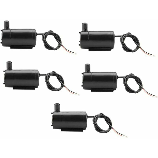 5pcs Mini Water Pump, 3W 220V dc 3V-5V Plastic Submersible Pump for Fish Tank Fountain Aquarium