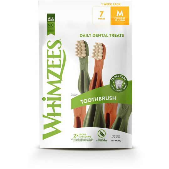 Whimzees Dog Dental Treats (Pack of 7) (M) (Green/Orange) - Green/Orange