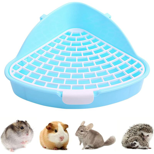 Pet Toilet for Small Animals with Hook, Triangle Anti-Spray Little Tray Potty Training