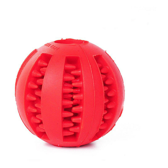 Pet Dog Cat Interactive Toy Ball for Teeth Cleaning, Rubber Chewing Ball iq Training Ball Puzzle Toys for Dog Cat (7cm,)