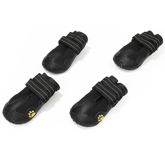 Dog Shoes Rain Boots Waterproof Dog Shoes 4 pcs Black , size 4