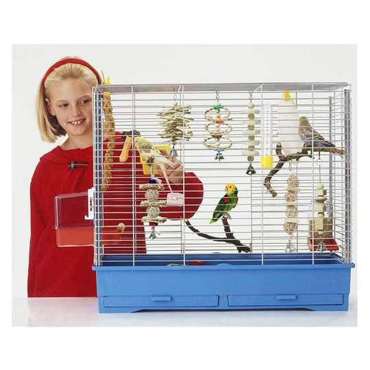 7pcs Parrot Suspension Bridge Sepak Takraw Skewer Loofah Piece Skewer Toy