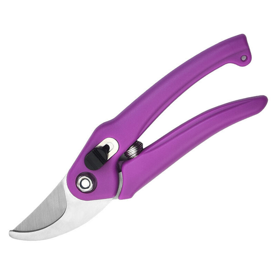 Muff - Stainless Steel Pruning Shears Garden Scissors Orchard Flower Branches Fruit Picking Scissors Garden Branch Tools Durable Treated(Purple)