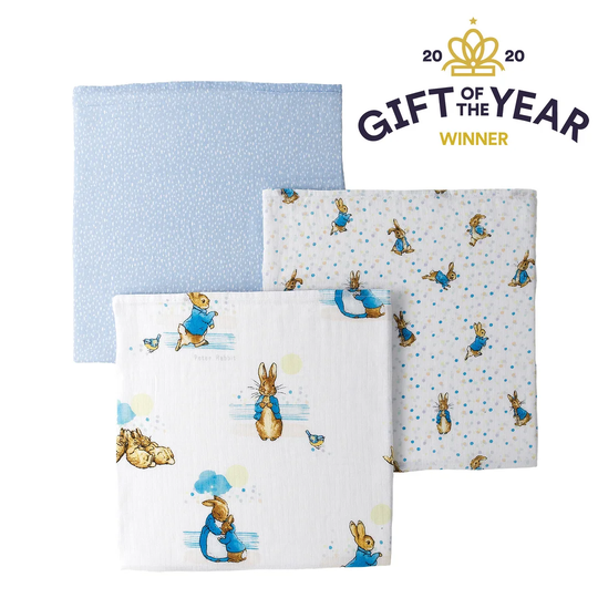 100% Cotton 3-Piece Baby Blanket