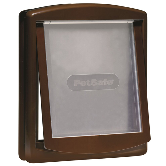 (LARGE BROWN 775EF) CAT/ DOG FLAP FOR SMALL PETS (LOCKABLE) by Petsafe