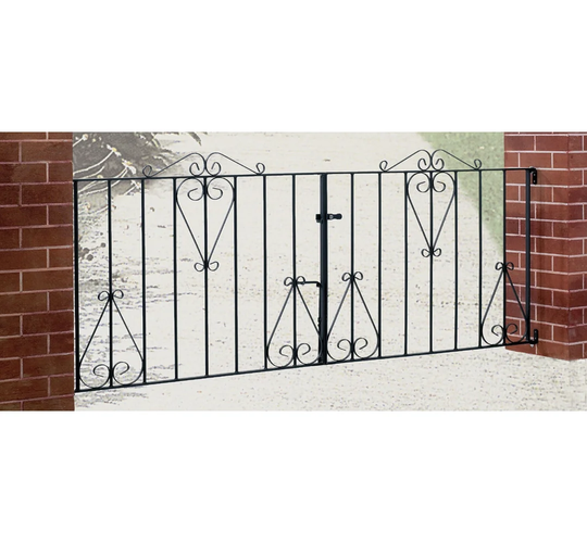Suez Scroll Driveway Metal Garden Gate