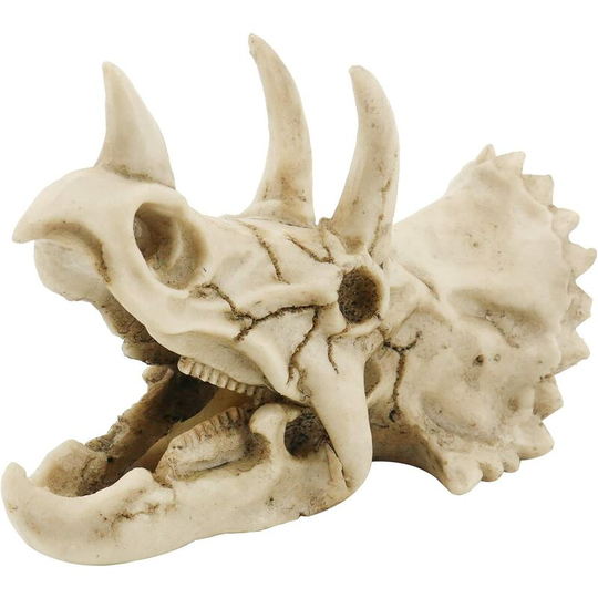 Benobby Kids - Resin Dinosaur Triceratops Dinosaur Skull Aquarium Fish Tank Decorations Cave Landscape for Snake, Fish, Shrimp