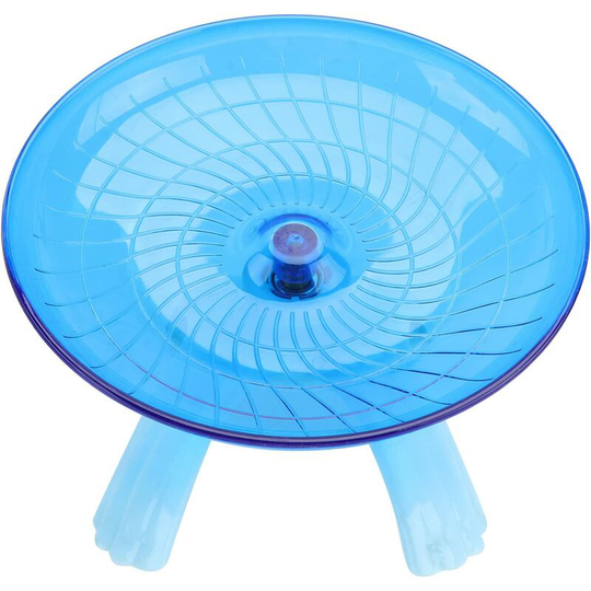 Litzee - Silent Non-Slip Disc for Hamster, Hedgehog, Small Pets ,Blue