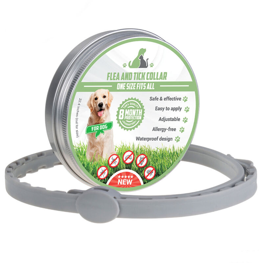 Pet Products - Flea Dog Collar with Flea Comb, Adjustable Waterproof Dog Collar, Natural Formula Essential Oil