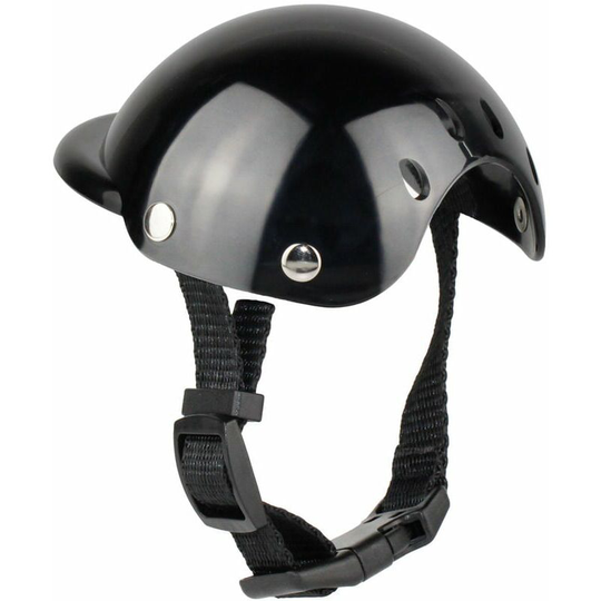 Dog Helmet Cool Beanie Hat Adjustable Puppy Cat Black m