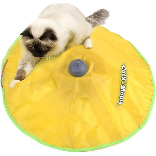 Heguyey - Automatic Cat Toy Games Interactive Rotating Kitten Toy Catch Moving Mouse