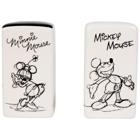 Disney Mickey and Minnie Mouse Rectangular Salt and Pepper Shakers