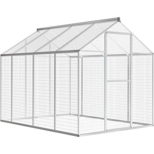 Outdoor Aviary Aluminium 178x242x192 cm - Grey