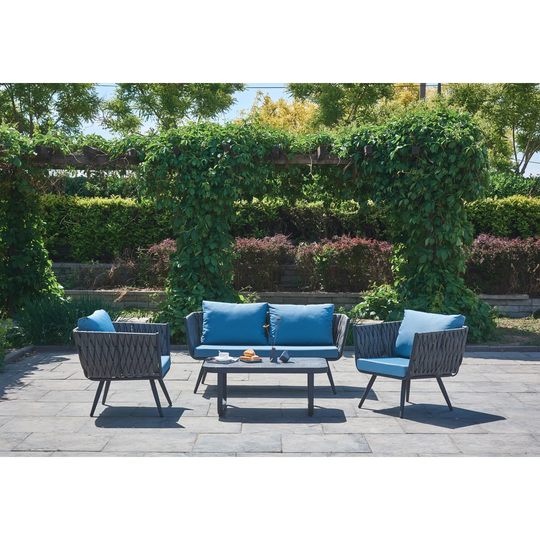 Antin All Weather Rattan 4 - Person Seating Group with Cushions