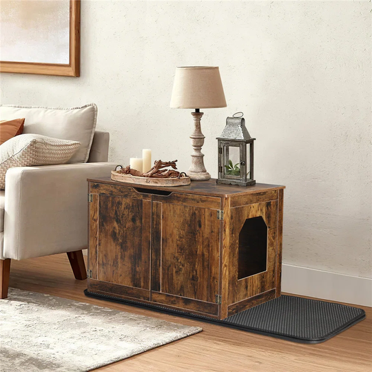 Wooden Cat Litter Box Enclosure