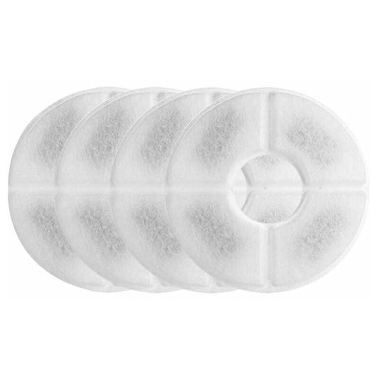 Echoo - 4pcs Pets Cat Drinking Fountain Filter Replacement Filter for Flower Fountain Cat Fountain Water Dispenser,White