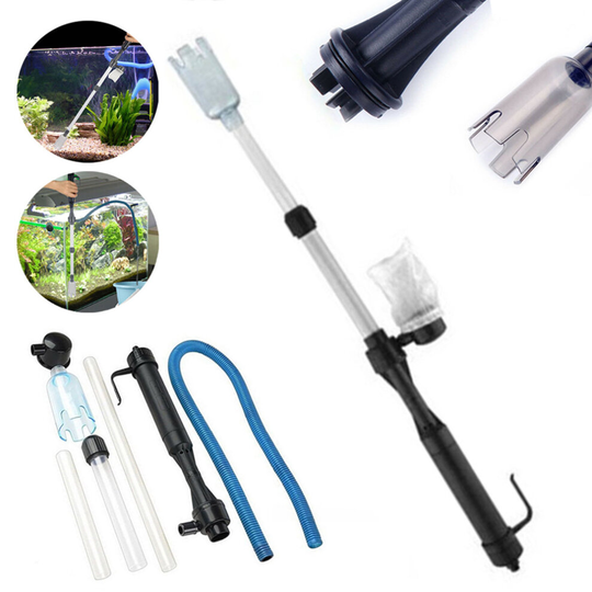 Battery Aquarium Gravel Vacuum Cleaner Sand Fish Tank Cleaning Syphon Water Vac