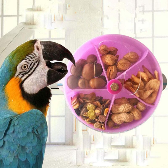 Bird Foraging Toy Seed Food Ball Rotate Wheel for Parrot Budgie Parakeet Cockatiel Conure Aco.ukican Grey Cockatoo Macaw Amazon Lovebird Finch Canary