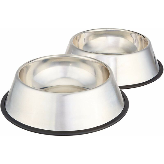 Stainless steel dog bowl