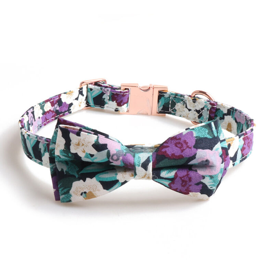 Unqiue Paws Style Dog Collar, Sweet And Cute Dog Bow Tie, Durable Pet Collar With Adjustable Bow