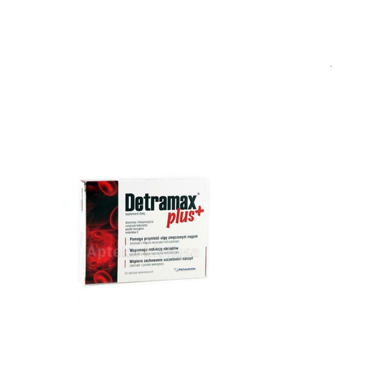 DETRAMAX PLUS 30 tabl Heavy and painfull legs ci??kie nogi DIOSMINA DETRALEX