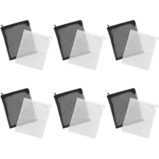 Thsidne 12pcs Zipper Simple Portable Durable Practical Zipper Bag Filter Bag Mesh Bag For Garden Pond Fish Tank