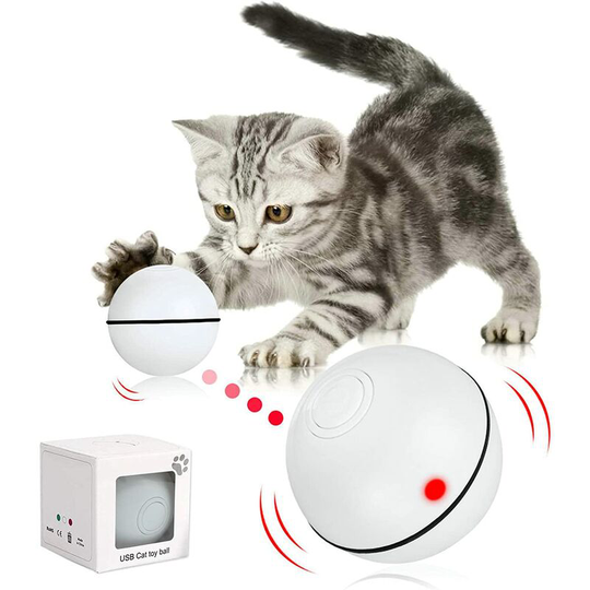 Modou - Interactive Cat Ball, Obstacle Sensing Kitten Toy with usb Rechargeable led Timer Function, Very Suitable for Your Cat and Puppy