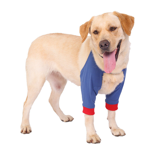 Elbow Pad Protector Soft Breathable Pain Relief Shoulder Support Elbow Pads Dog Pads Blue(L)