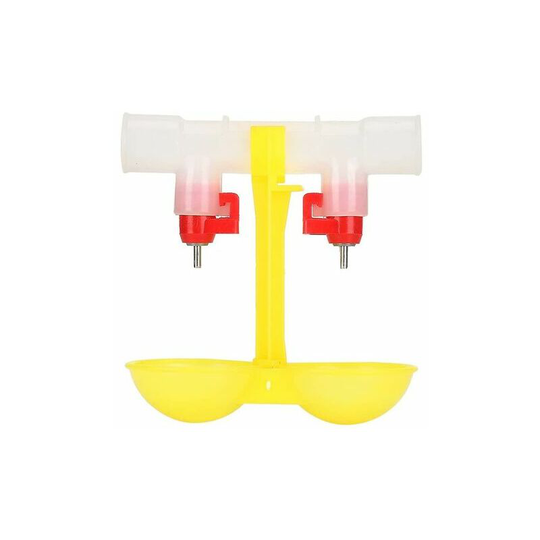 10 Pack Poultry Waterers Chicken Drinking Fountain Double Hanging Cup Chicken Drinking Fountain Chicken Equipment Quail Feeder(g3/4)