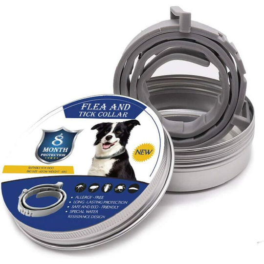 Flea and Tick Collar for Dogs and Cats, Flea Treatment for Puppy Kitten,Adjustable Size, Waterproof Natural Safe, 8 Months Protection,1 Pack(Large)