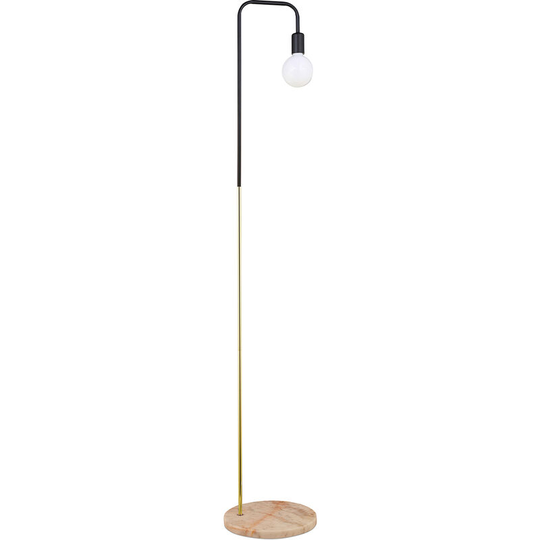 Carlo floor lamp - Metal and marble Gold Marble, Iron - Gold