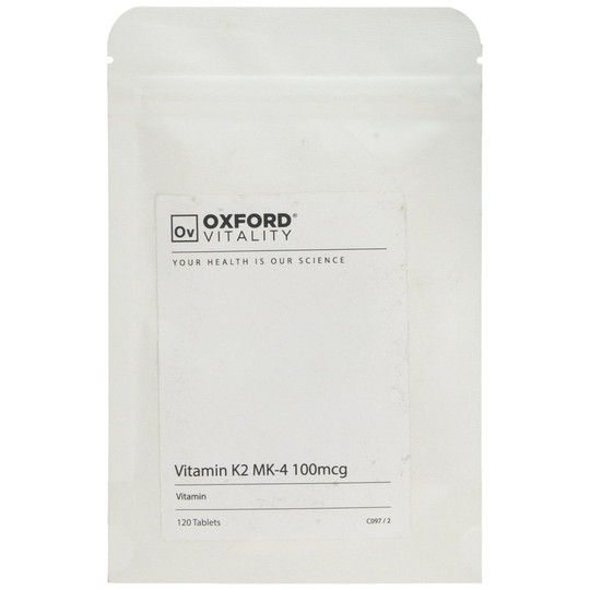 Vitamin K2 MK-4 Tablets | 100mcg Supplement for Blood & Bone Health | Oxford Vitality
