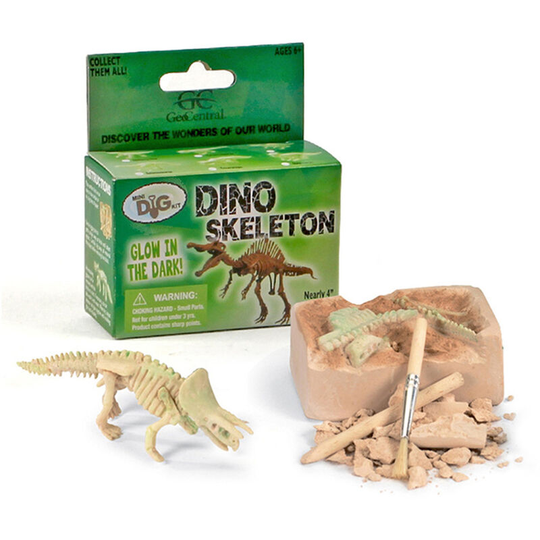 Puzzle science teaching toy simulation children archaeology glow-in-the-dark skeleton dinosaur toy excavation set 5.5*3.5*8cm