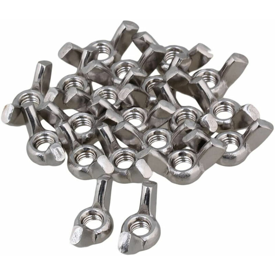 Echoo - 100 pcs Stainless Steel Wing Nuts Wing Nuts Wing Bolt Clamping Tools for diy - M4