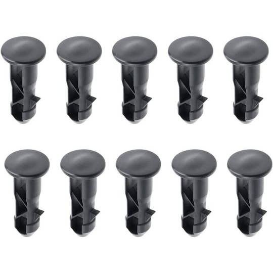 65 x18mm Pack of 10 Black Plastic Wheelie Bin Lid Hinge Pins For 240L Domestic and Commercial Bins