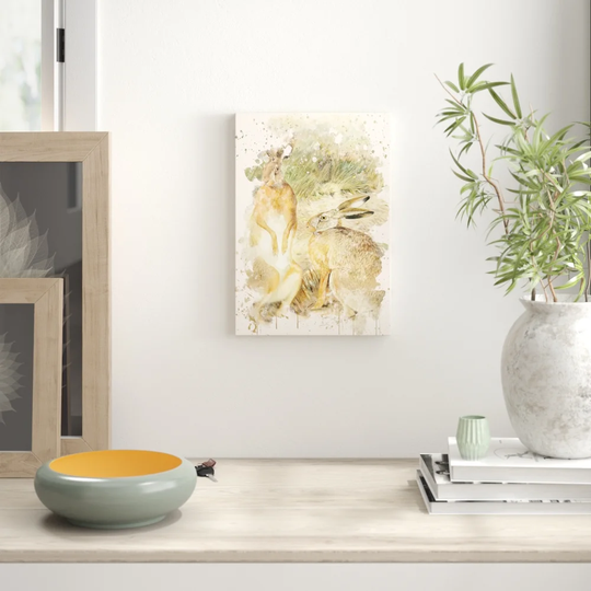 'Vintage Karl Ludwig Hartig Hare' Painting on Canvas