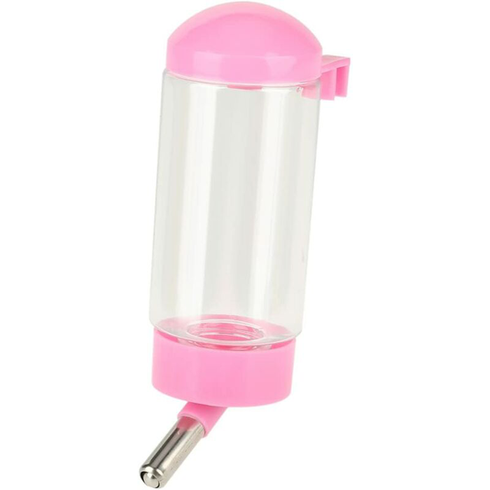 Denuotop - Automatic Pet Feeder for Cats Dogs Hanging Pet Water Bottle Portable Leak Proof Automatic Pet Water Bottle Ball Nozzle(Pink)