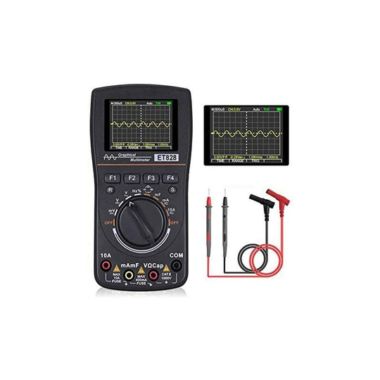 ET828 2 in 1 Intelligent Digital Oscilloscope Multimeter, with 1 MHz Bandwidth Sampling Rate