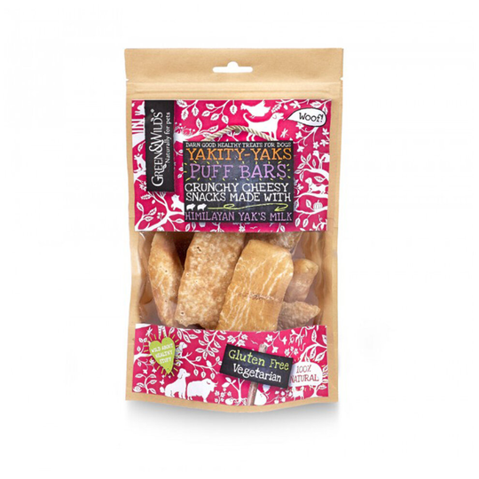 Green & Wilds Eco Dog TREATS - Yakity Yak Puff Bars