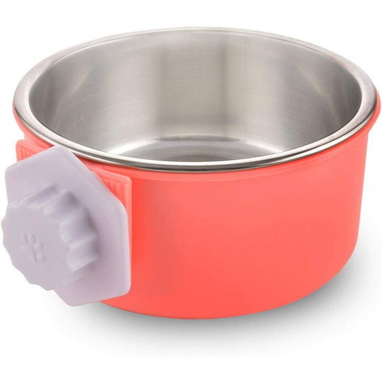 Litzee - Crate Dog Bowl Stainless Steel Removable Hanging Pet Bowl Cage Small Water Bowl Feeder Dog Food Cats Rabbits Birdsgreen Pet Supplies Small