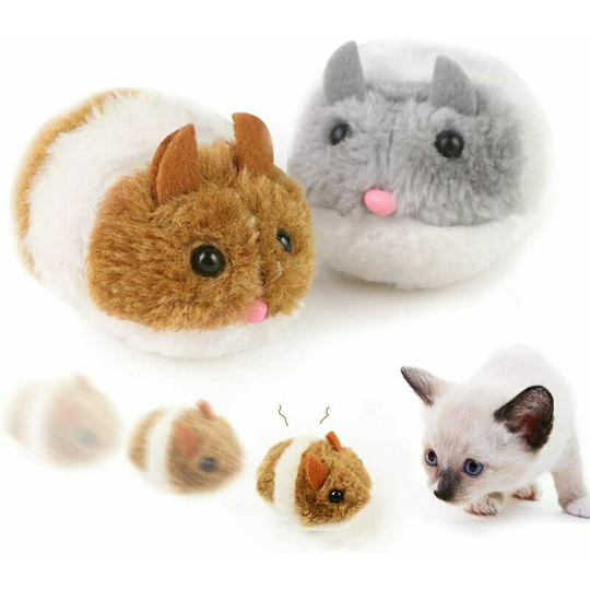 Plush Mouse Toys for Cat, Automatic Cat Mouse Toy, Interactive Game for Cat Kitten, Toys Set for Cats, Set of 2 Pieces Cat Mouse Pets Pets Toys