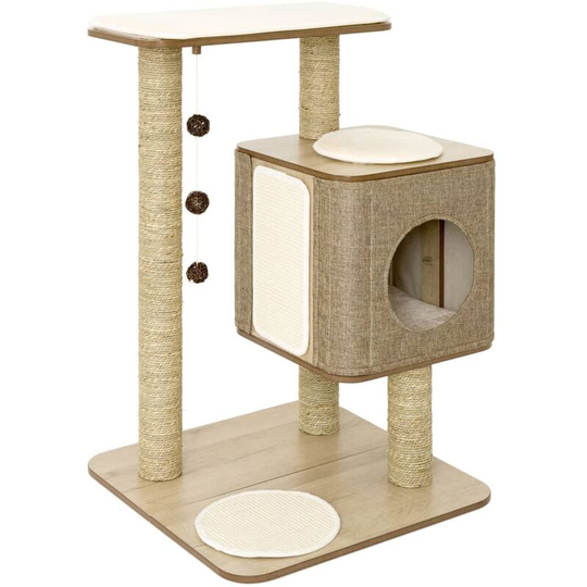 Cat Tree House Molly 56x56x86 cm Brown Jack And Vanilla Brown