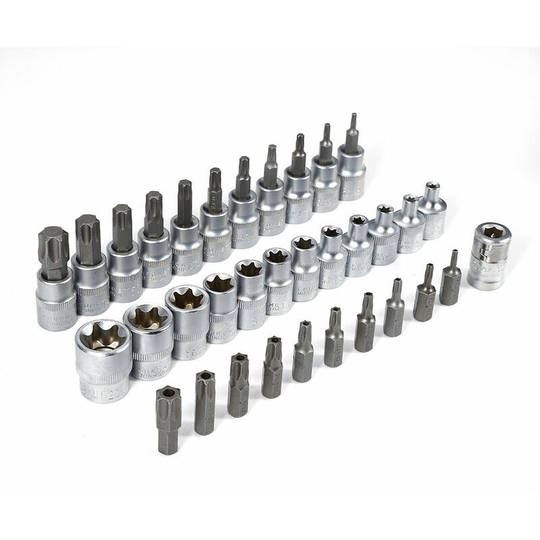 Bearsu - 34 Piece Torx Socket Set i E4-E20 Nut Set i T10-T60 Torx Socket Set i Socket Wrench Inserts