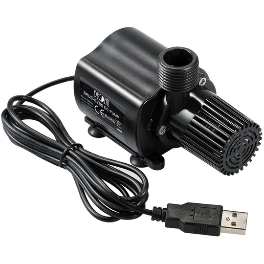 Decseal usb water pump with filter cover qr90a, Black - Black