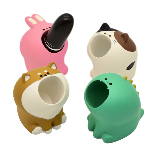 Sun Flowergb - 4 Pack Pen Holder, Pen Cup, Desk Organizer, Decorative Accessories, Office, Home, School, Gift, Cute Pink Rabbit Shiba Inu, Pen