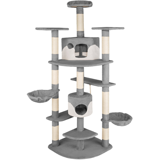 tectake Cat tree Fippi - cat scratching post, cat tower, scratching post - grey/white