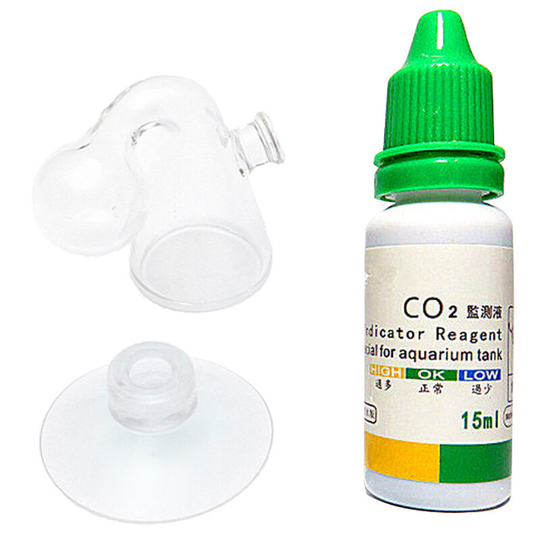 Aquatic Aquarium CO2 Glass Drop Checker ph Long Term Monitor Fish Bow Test