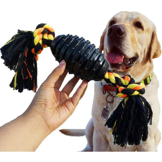 Chew Rubber Dog Toy with Rope Puppy Toy to Pick Up the Toy Suitable for Small, Medium and Large Dogs